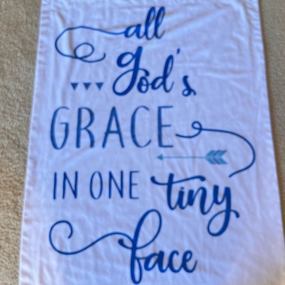 S.L Fashions  Soft Little Blanket 39” x 30”Blue and White arrow design